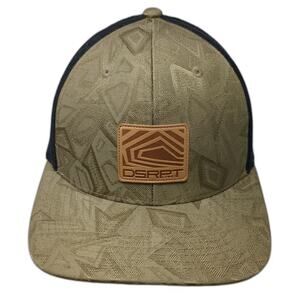 ECS Trucker Hat Brown One Size Geometric Camo Mesh Snapback DSRPT Flat Bill